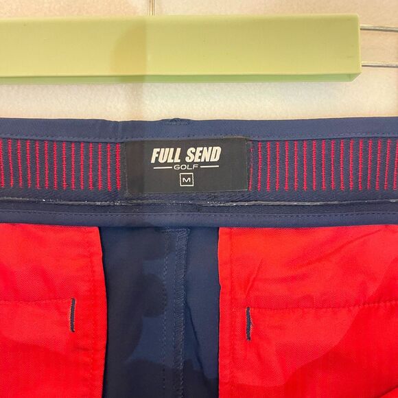 Full Send NelkBoys Performance Golf Shorts Dark Blue Mens Size Medium NEW - Picture 3 of 12